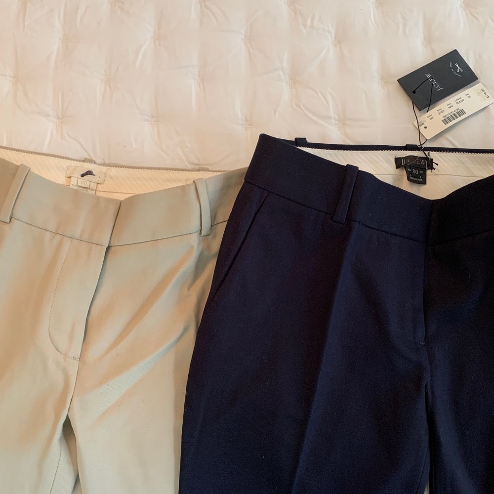 Lot of 4 JCrew workwear pants Size 00